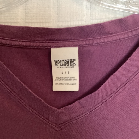 Pink Victoria’s Secret Pullover V- Neck Top Purple Size SP - Picture 2 of 4